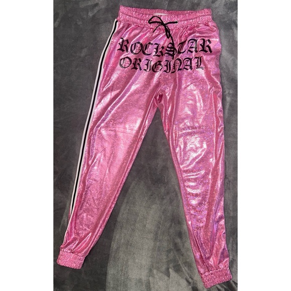🩷🖤 Rockstar Original Metallic Joggers - Picture 1 of 6